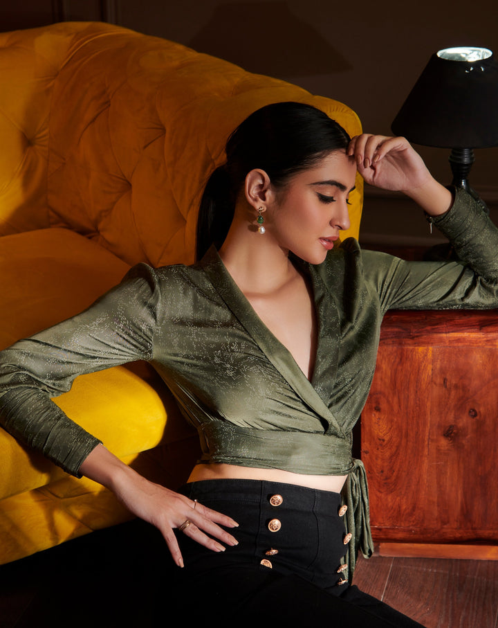 Eva Jacquard Crop Top