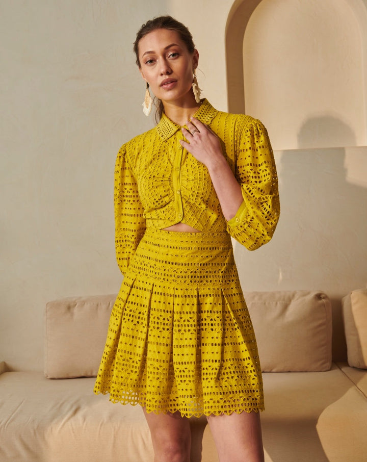 Nriti Shah In Our Thea Lime Dress