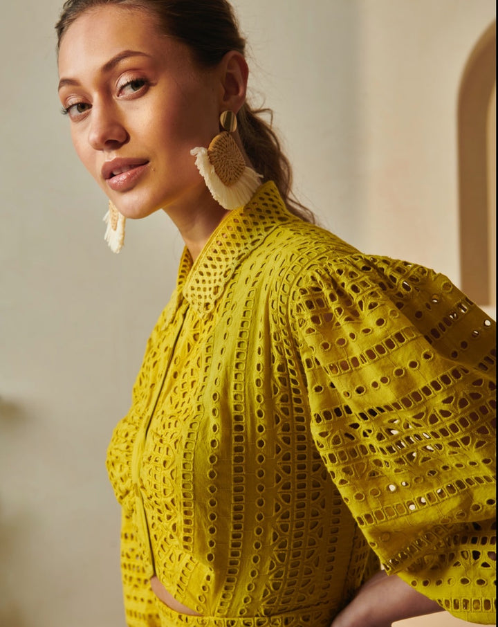 Nriti Shah In Our Thea Lime Dress