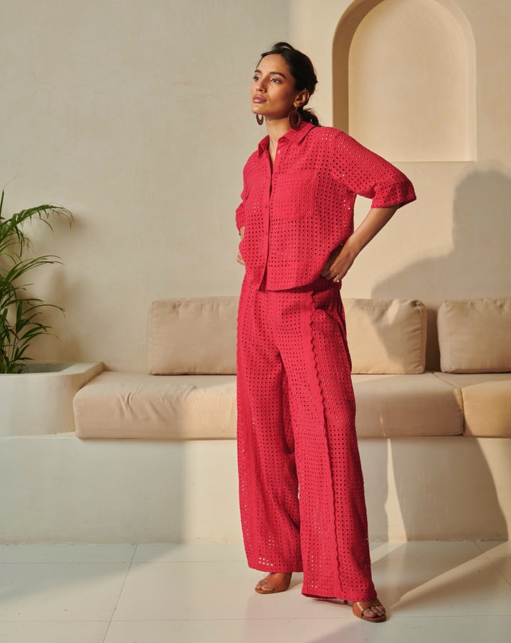 Clara Red Trouser
