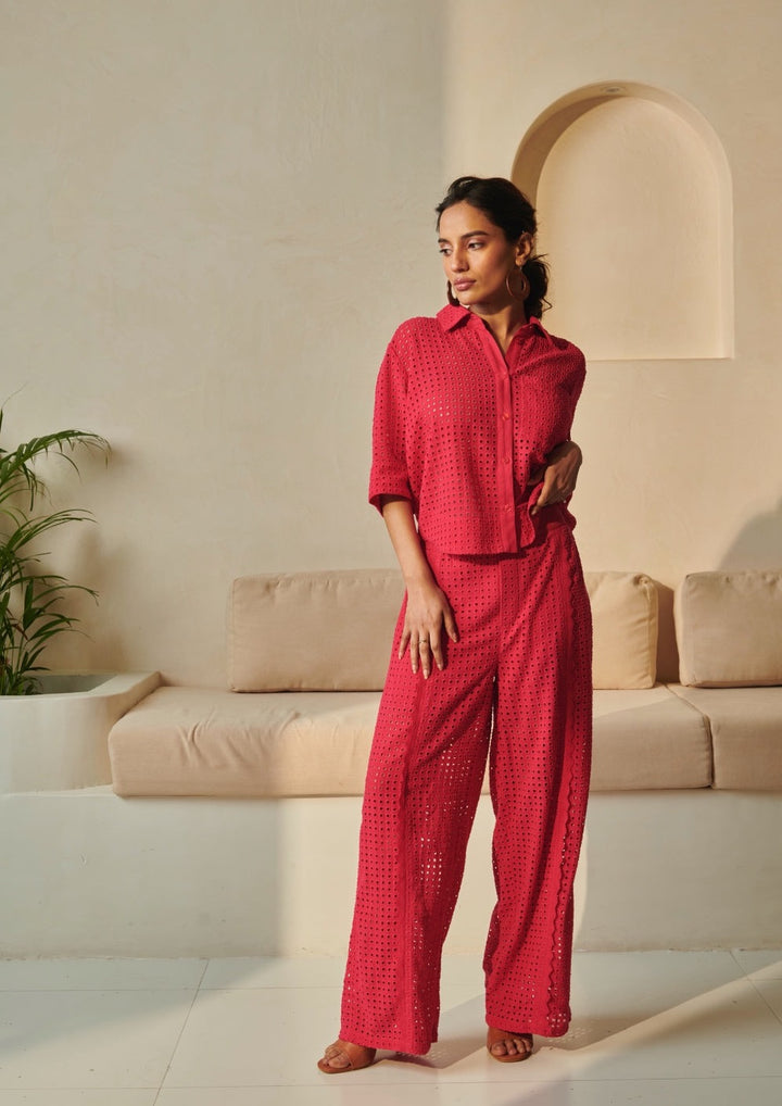 Clara Red Trouser