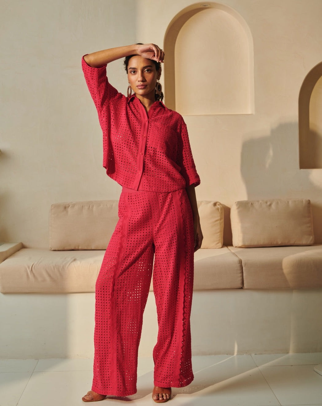 Clara Red Trouser