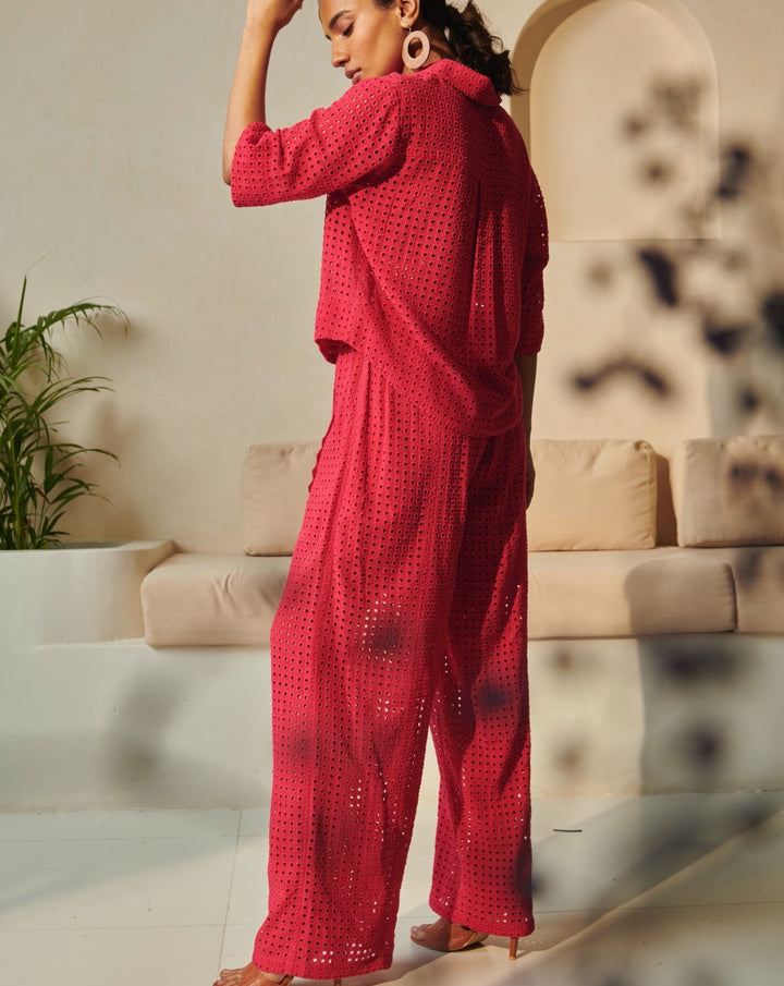 Clara Red Trouser