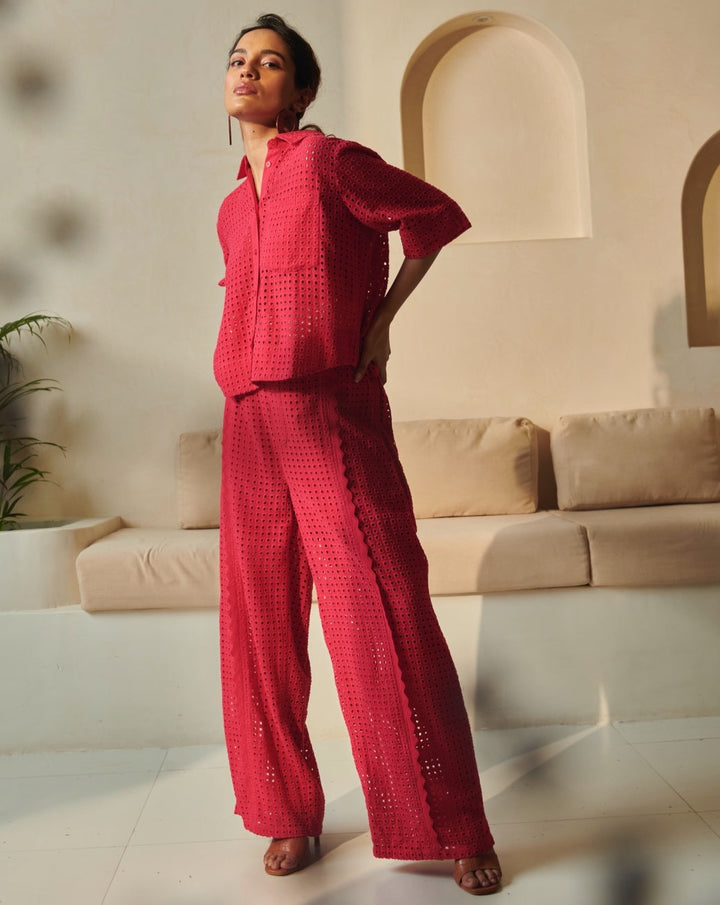 Clara Red Trouser