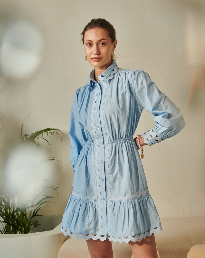 Wave Poplin Dress
