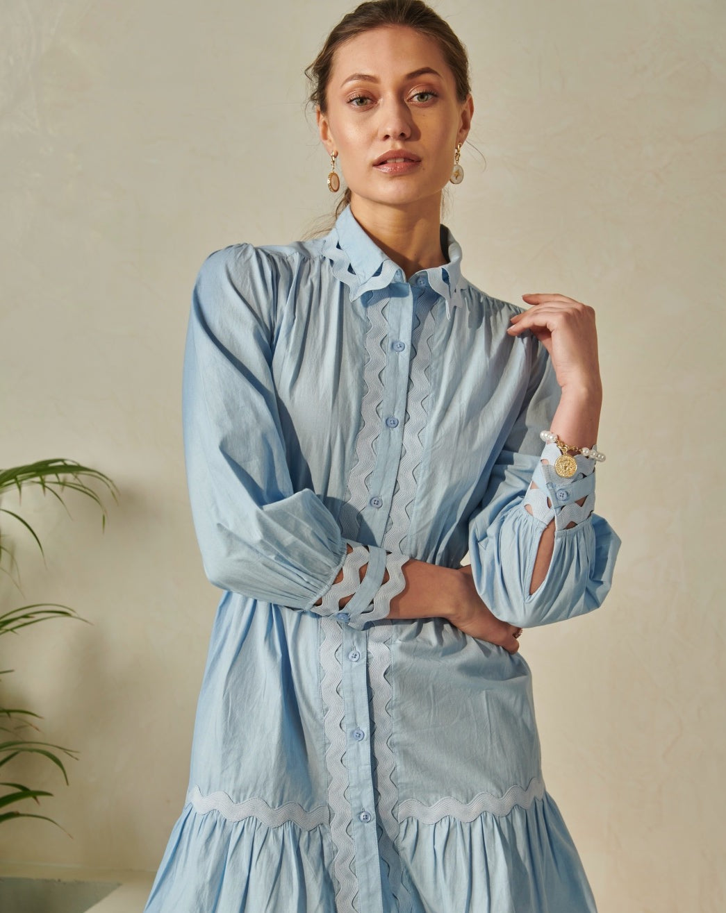 Wave Poplin Dress