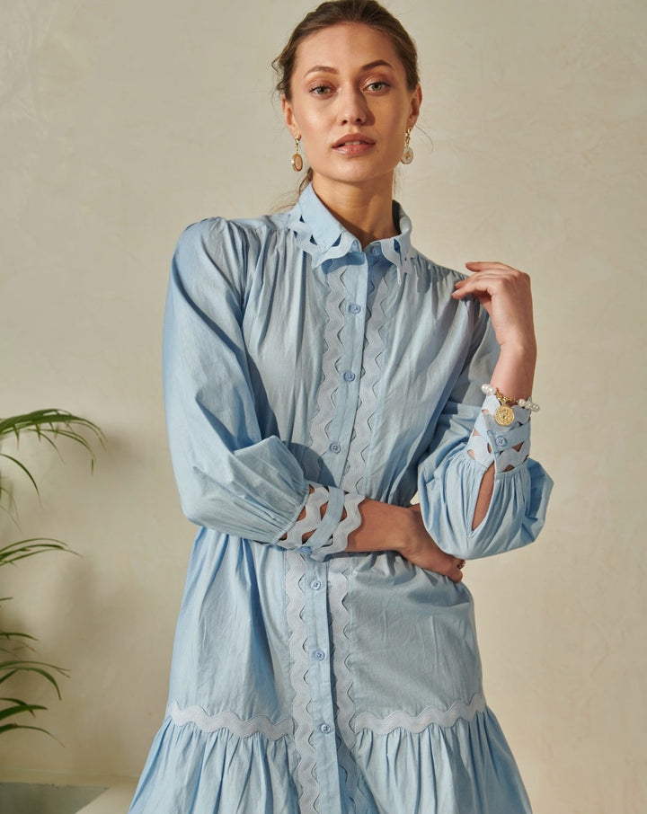 Wave Poplin Dress