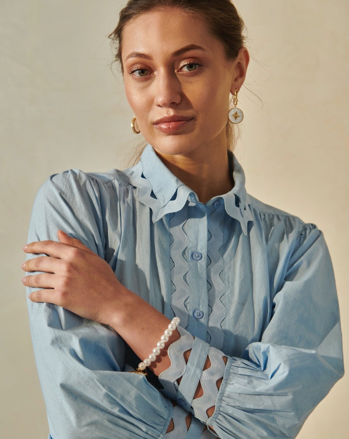 Wave Poplin Dress