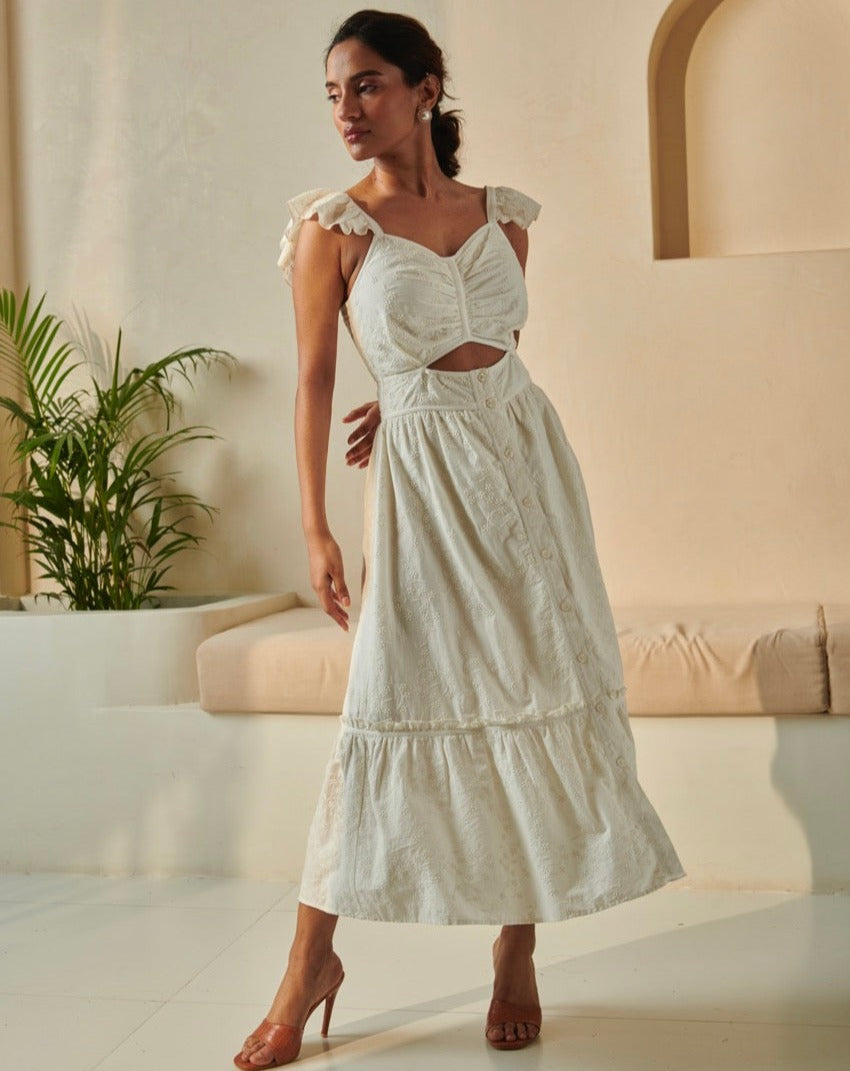 Chloe White Maxi Dress