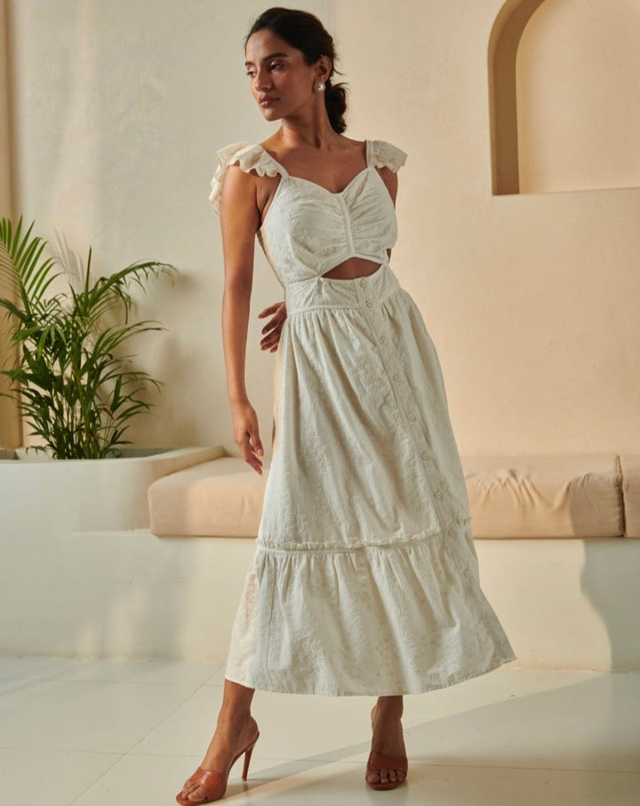 Chloe White Maxi Dress