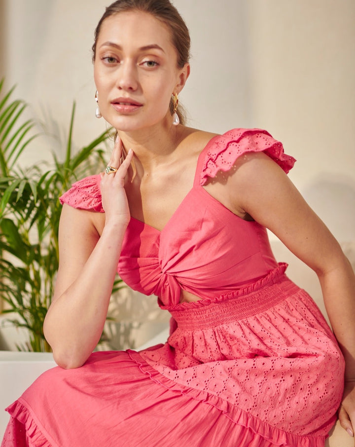 Elle Pink Maxi Dress