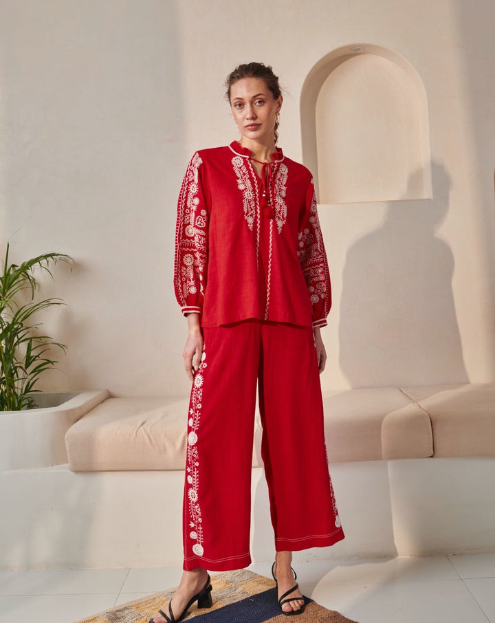 Tushita Mehta In Our Amelie Red Top