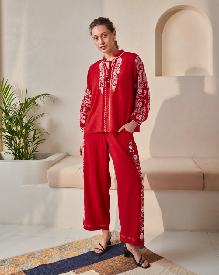 Tushita Mehta In Our Amelie Red Top