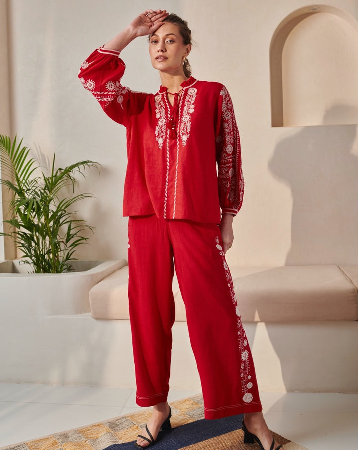 Tushita Mehta In Our Amelie Red Top