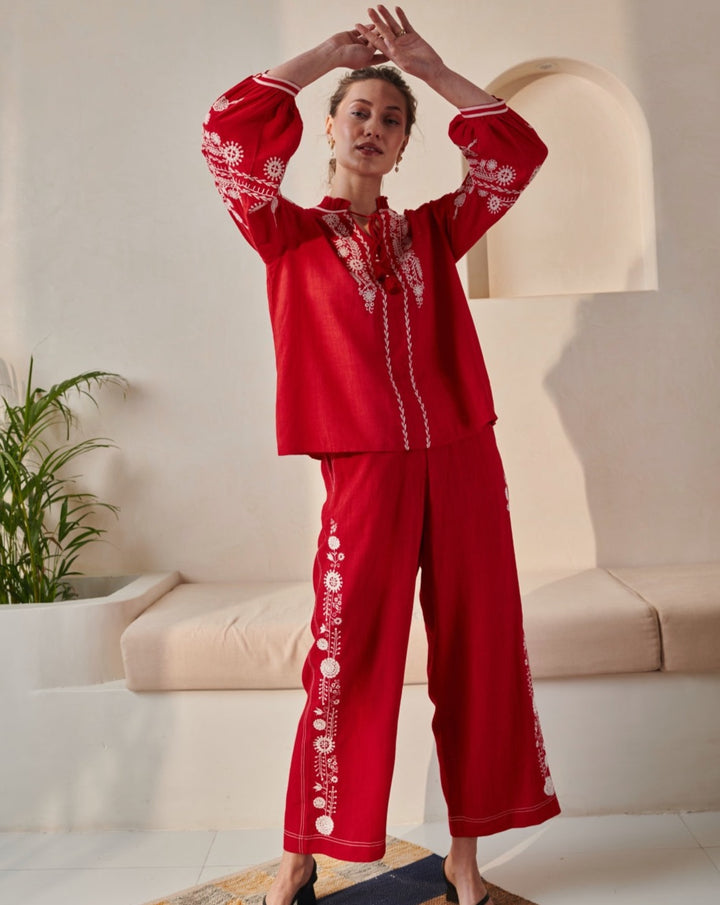 Tushita Mehta In Our Amelie Red Top