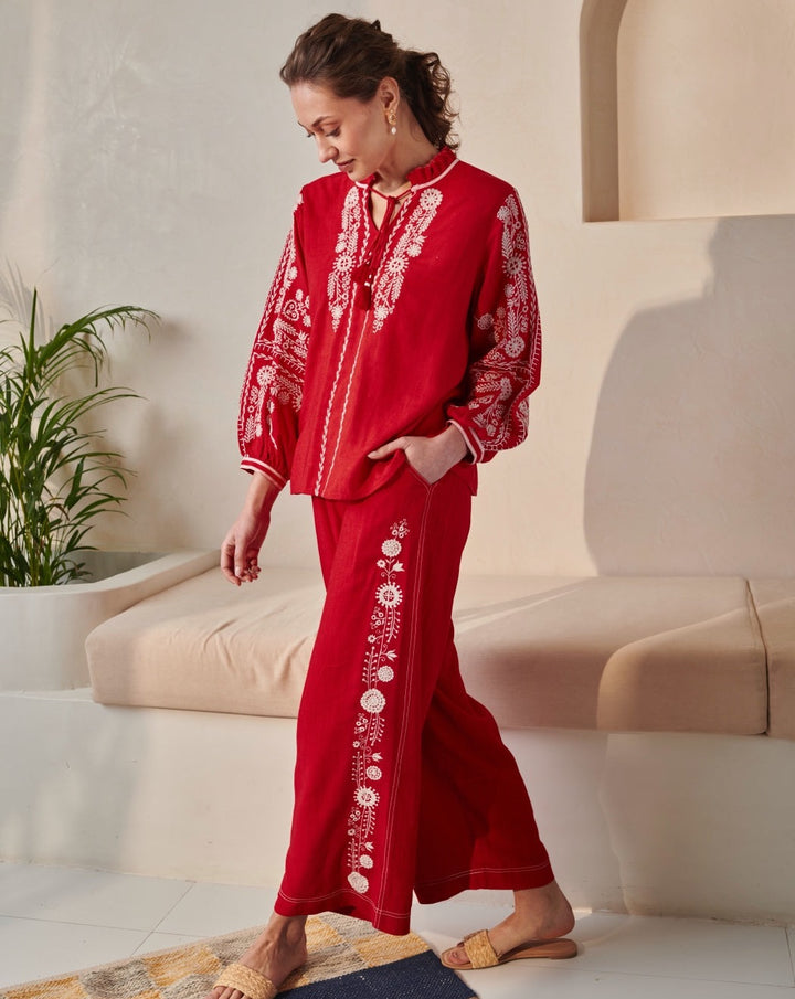 Tushita Mehta In Our Amelie Red Top