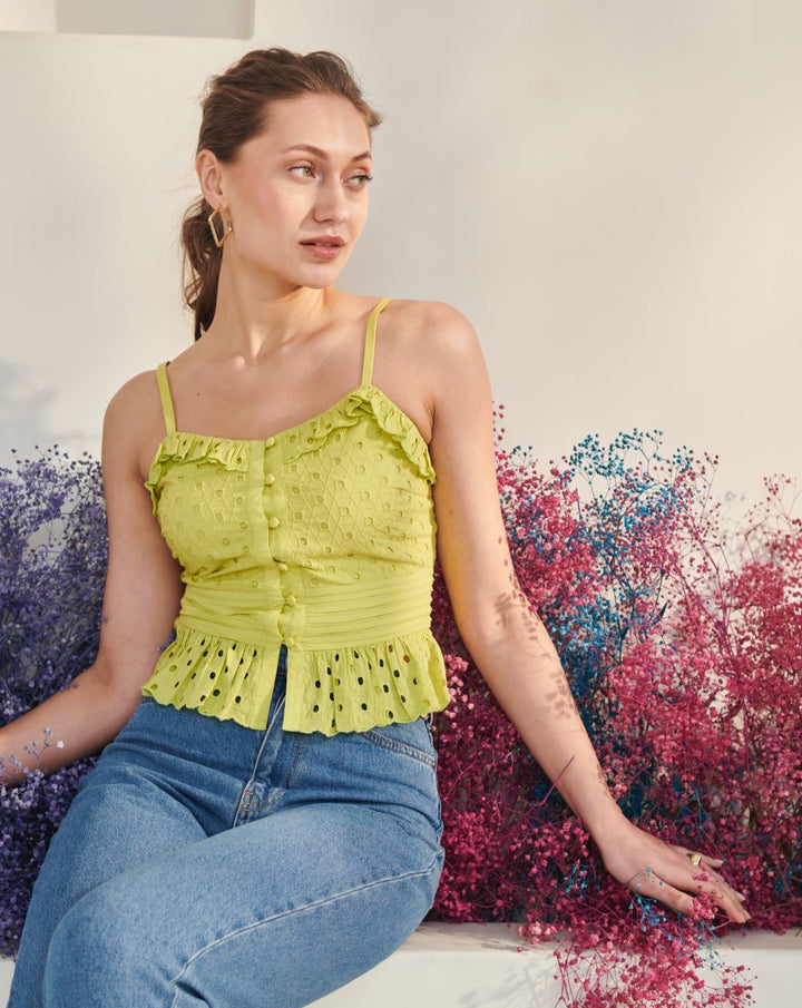 Sylvie Lime Strap Top