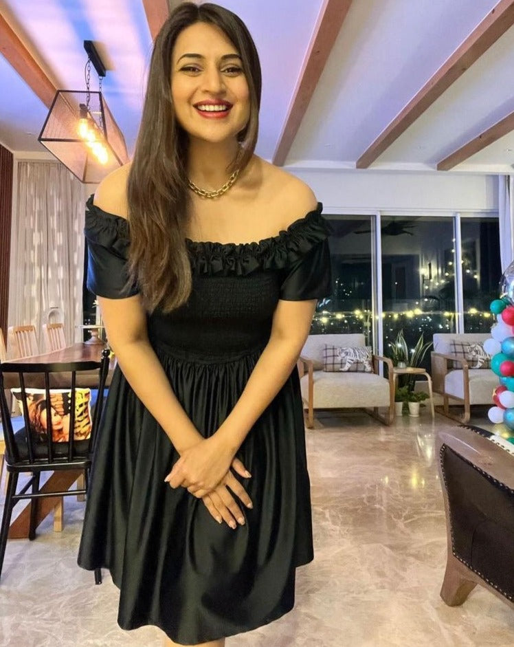 Black Smocking Dress